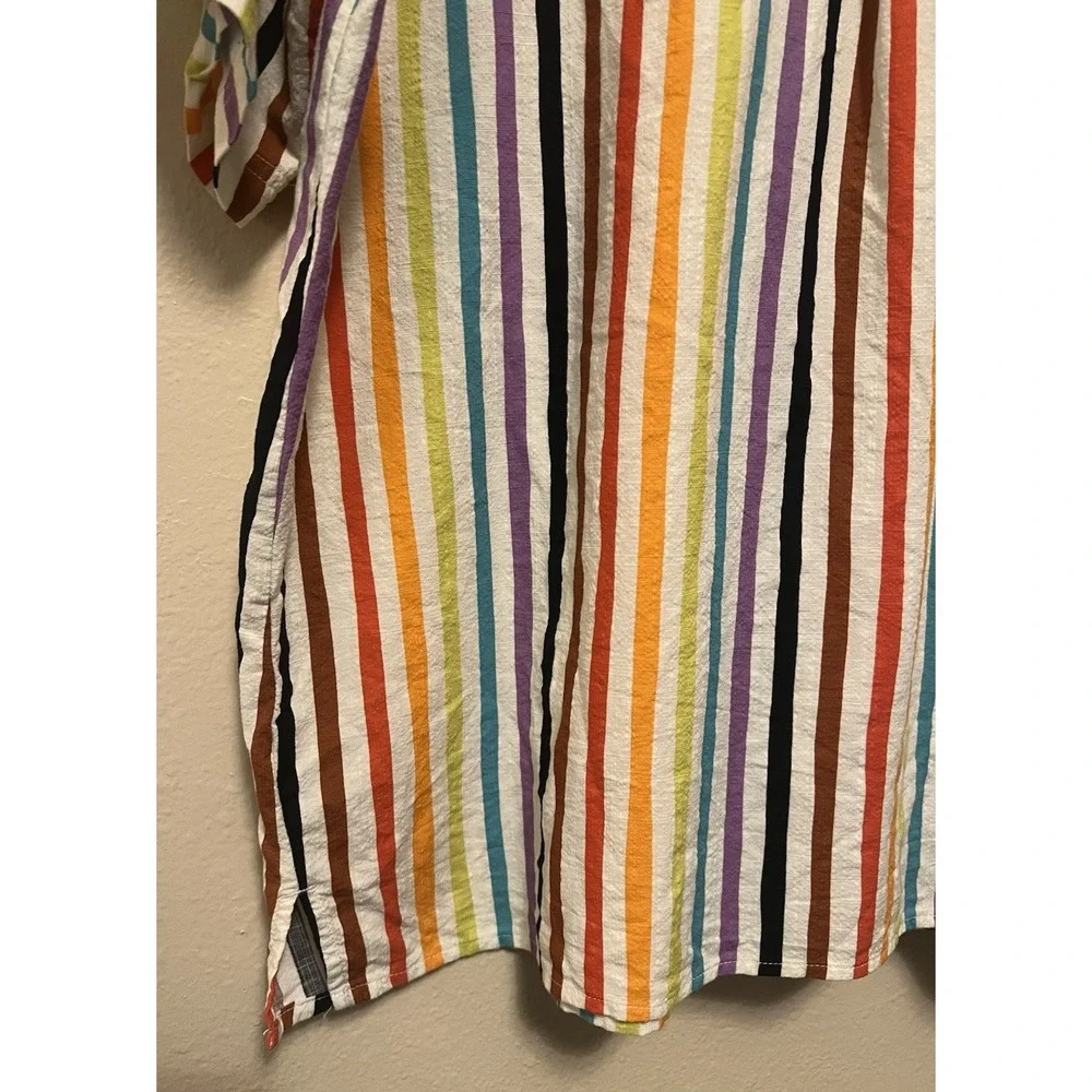 Target Pride Rainbow Striped Button Up‎ Short Sleeved Shirt LGBTQ+ 2022 Size XXL